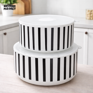 ELEGANT MATTE PORCELAIN-INSPIRED AIRTIGHT STORAGE BOWLS - NOIRLINE