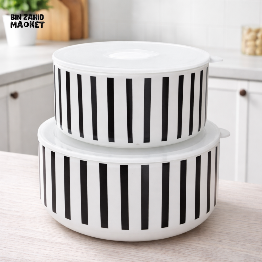 ELEGANT MATTE PORCELAIN-INSPIRED AIRTIGHT STORAGE BOWLS - NOIRLINE