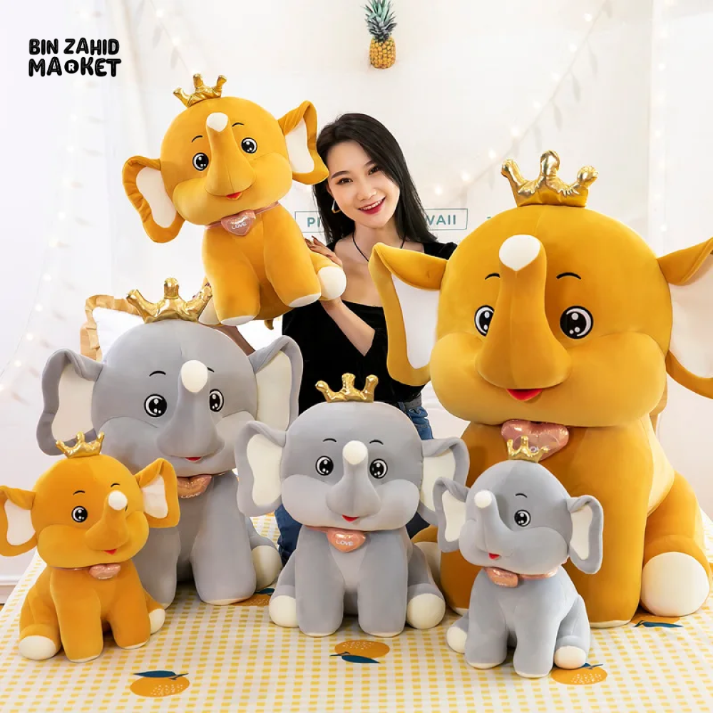 ELEPHANT TOY WITH FLAPPY EARS - SOFT STUFFED ANIMAL TOY FOR KIDS AND GIRLS