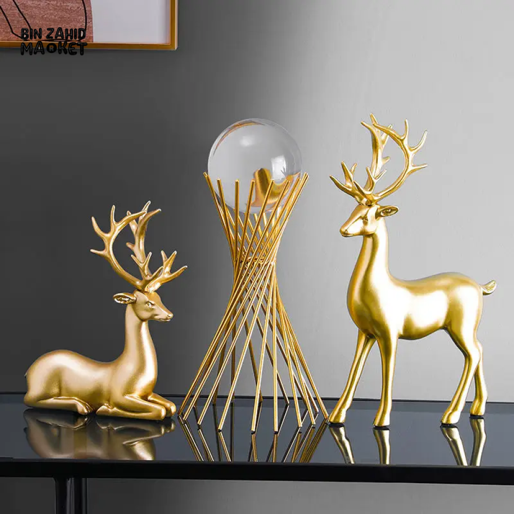 EUROPEAN 2 PEICES LUXURY CRYSTAL BALL ORNAMENT HANDICRAFT LIVING ROOM DECOR