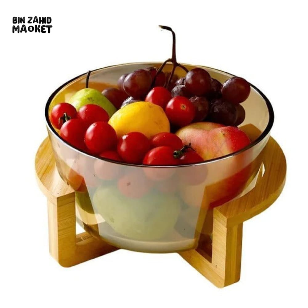 European Style Transparent Glass Fruit Basket