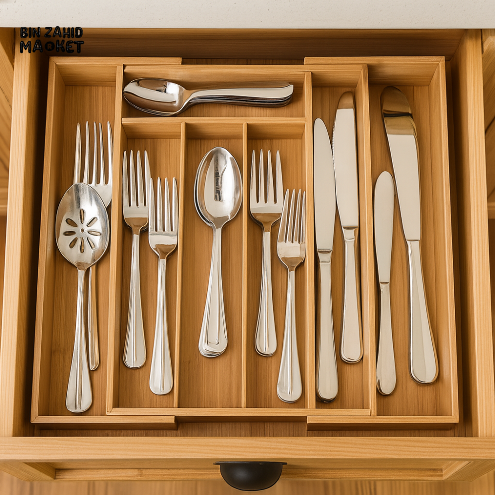 Expandable Bamboo Drawer Organizer