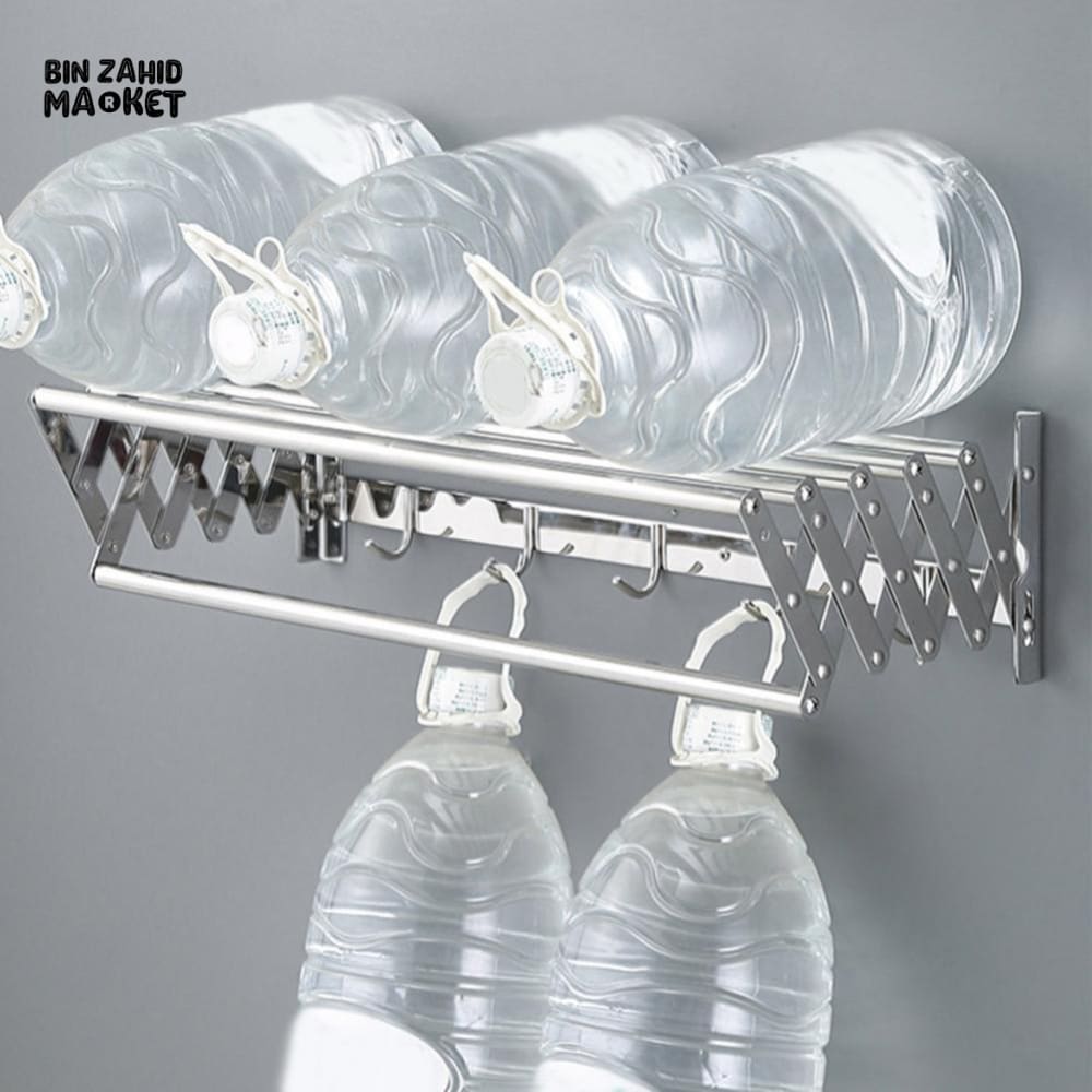 EXTENDABLE CLOTHES AIRER – WALL-MOUNTED FOLDABLE DRYING HANGER FOR BATHROOM & BALCONY