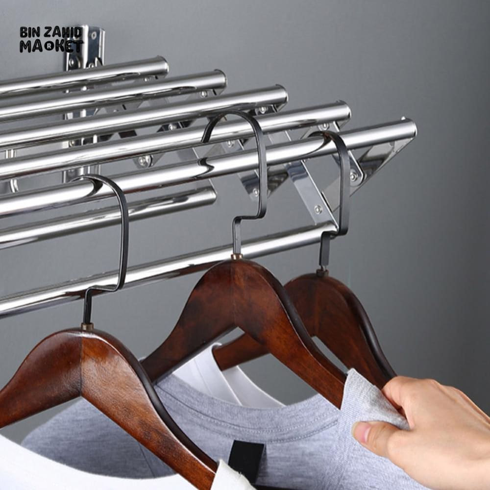 EXTENDABLE CLOTHES AIRER – WALL-MOUNTED FOLDABLE DRYING HANGER FOR BATHROOM & BALCONY