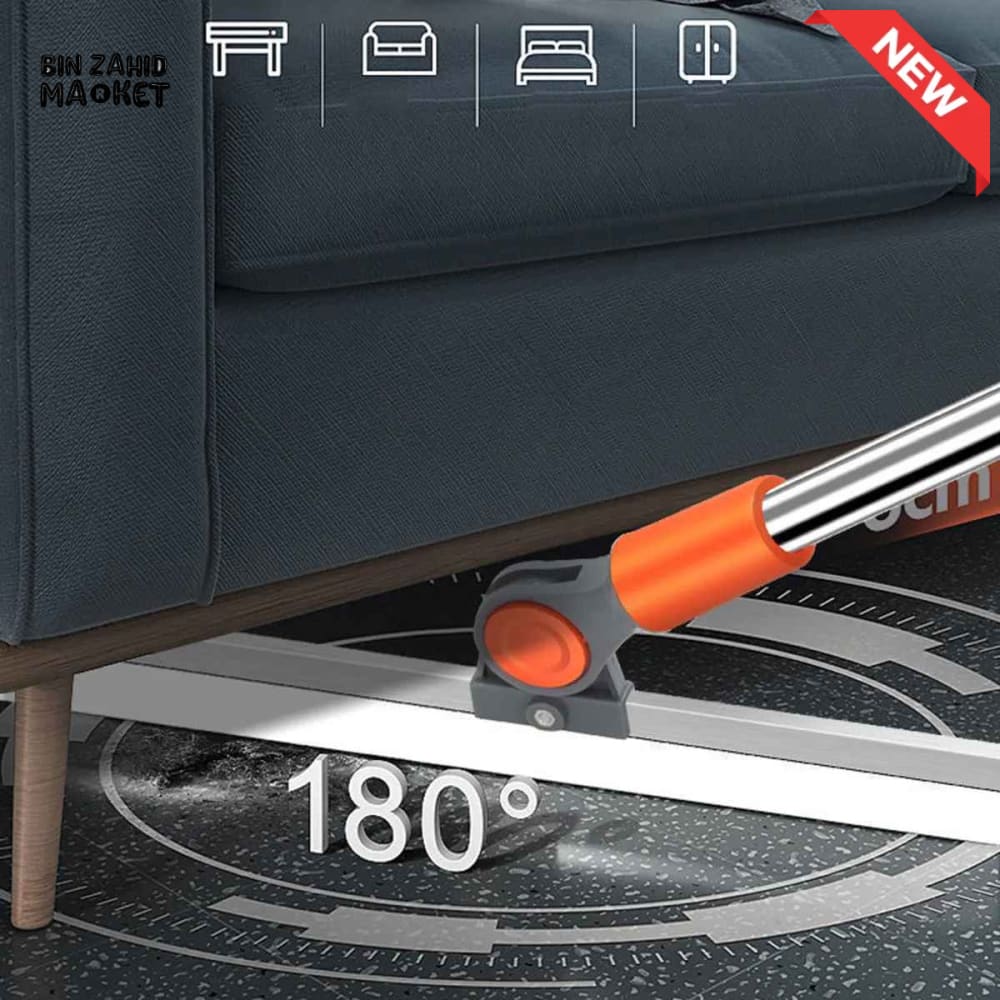 EXTENDABLE UNDER-FURNITURE DUSTING MOP WITH LONG HANDLE-180°