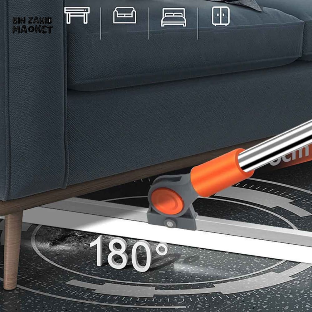 EXTENDABLE UNDER-FURNITURE DUSTING MOP WITH LONG HANDLE-180°