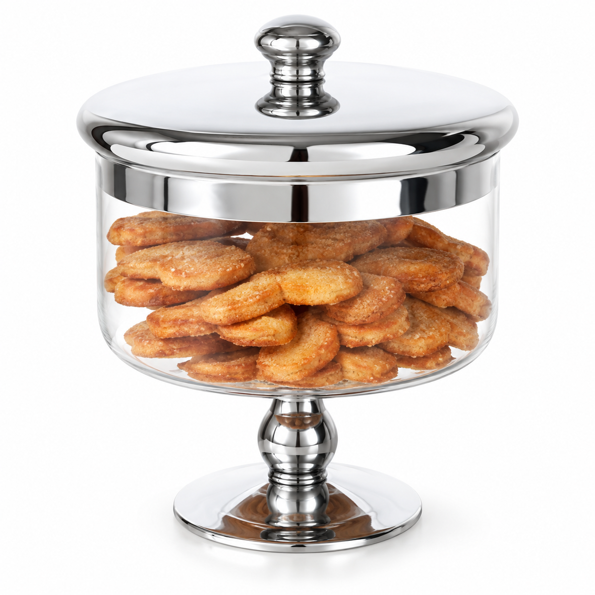 Danny Home Silver Footed Biscuit Jar - 18.7 x 18 cm
