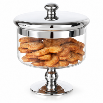 Danny Home Silver Footed Biscuit Jar - 18.7 x 18 cm