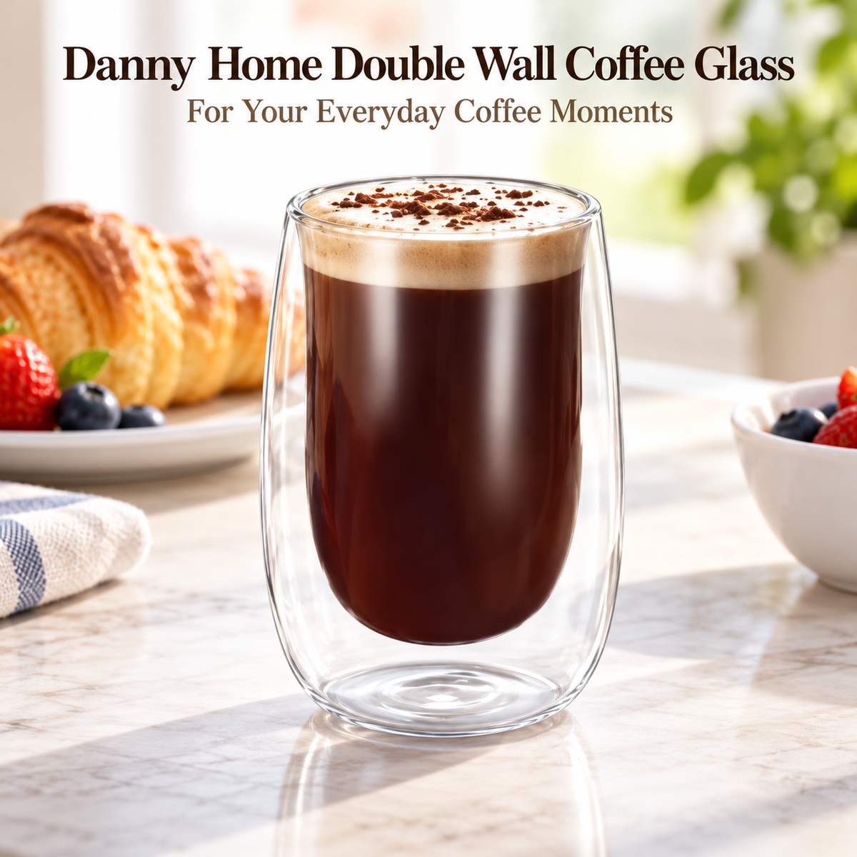 Danny Home 2 Piece Double Wall Coffee Glass - 200 ml