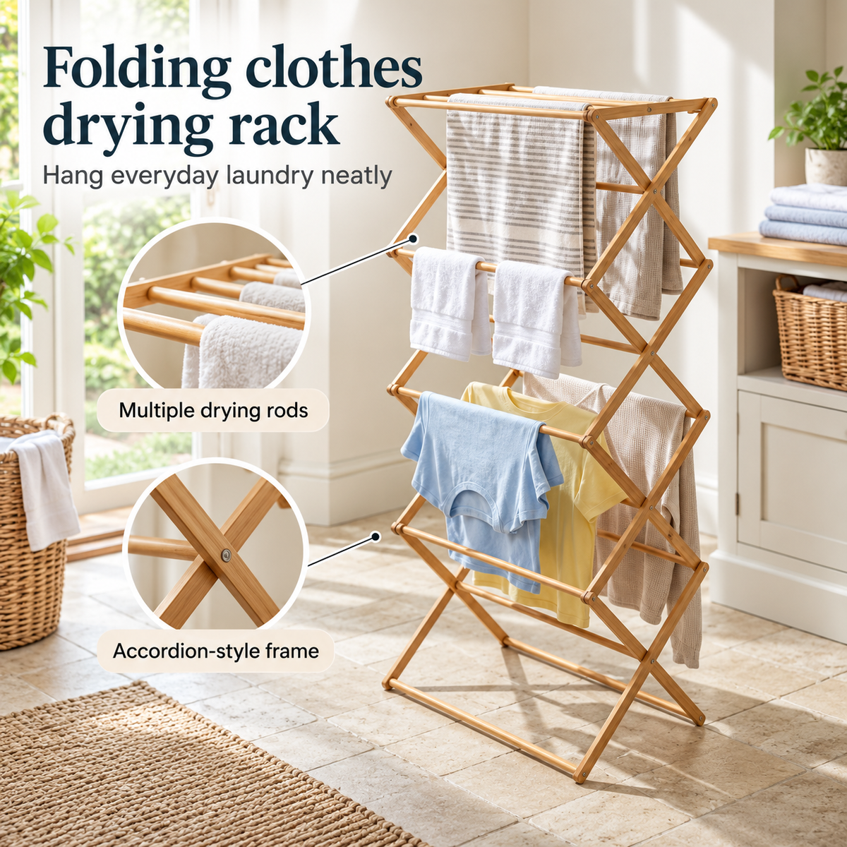 Folding Clothes Drying Rack