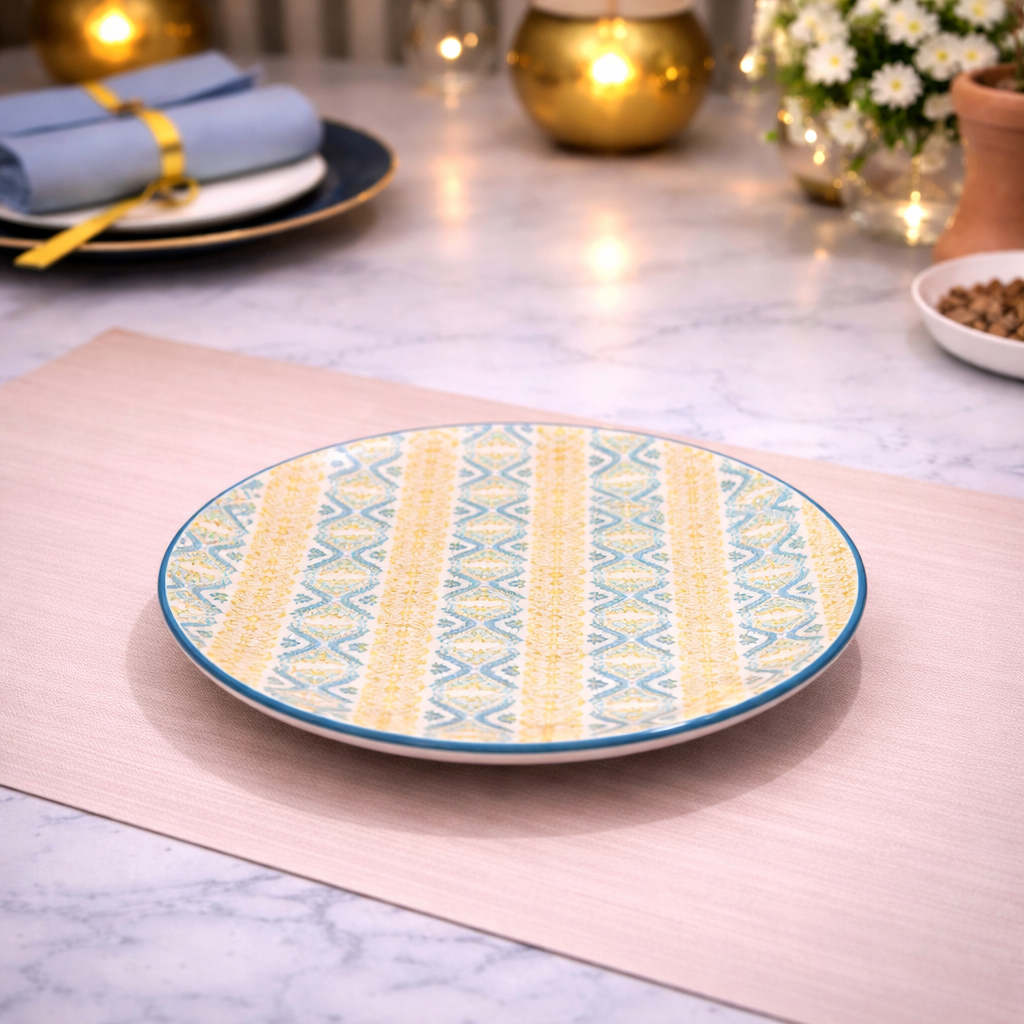 DANNY HOME MEDITERRANEAN PATTERN CERAMIC FLAT PLATE 19CM -75P 2004
