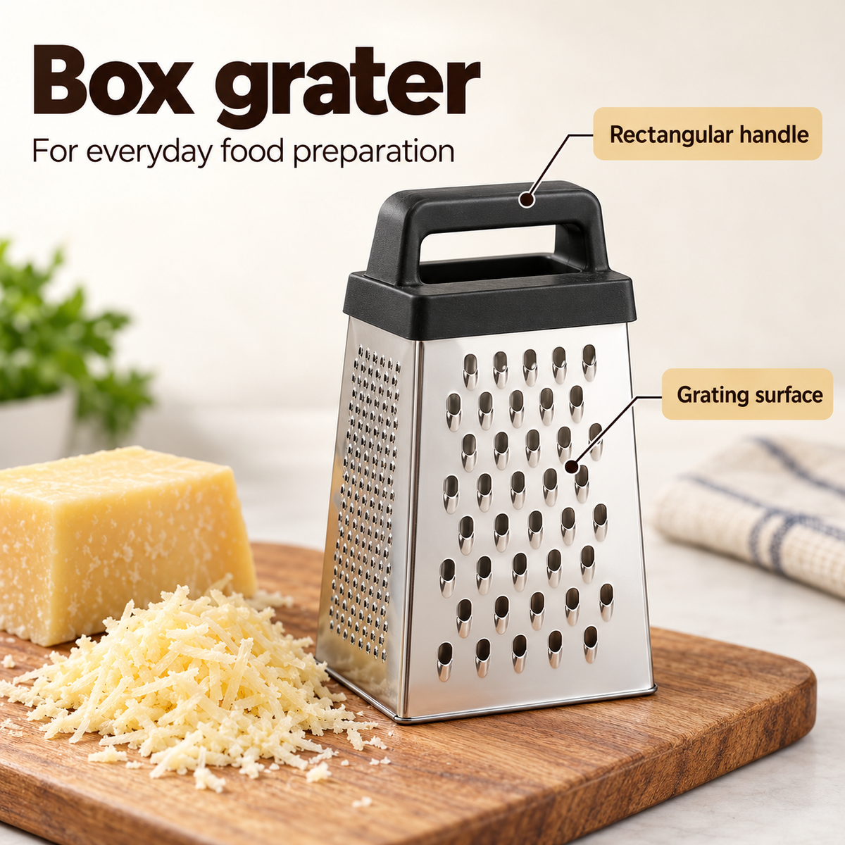Danny Home Black Handle Box Grater