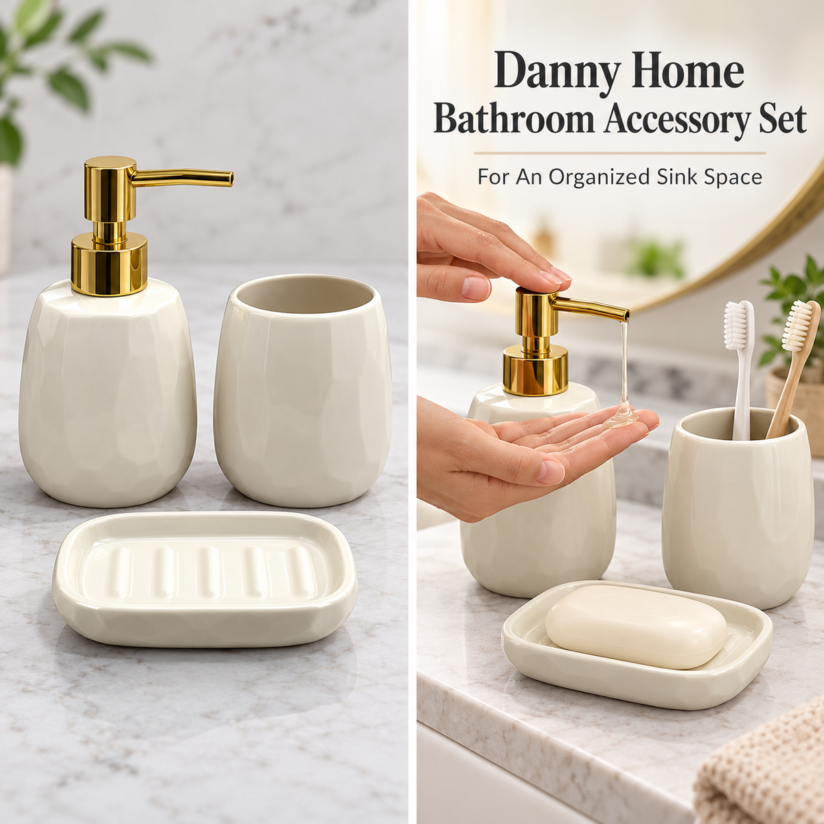 Danny Home 3 Piece Bathroom Accessory Set
