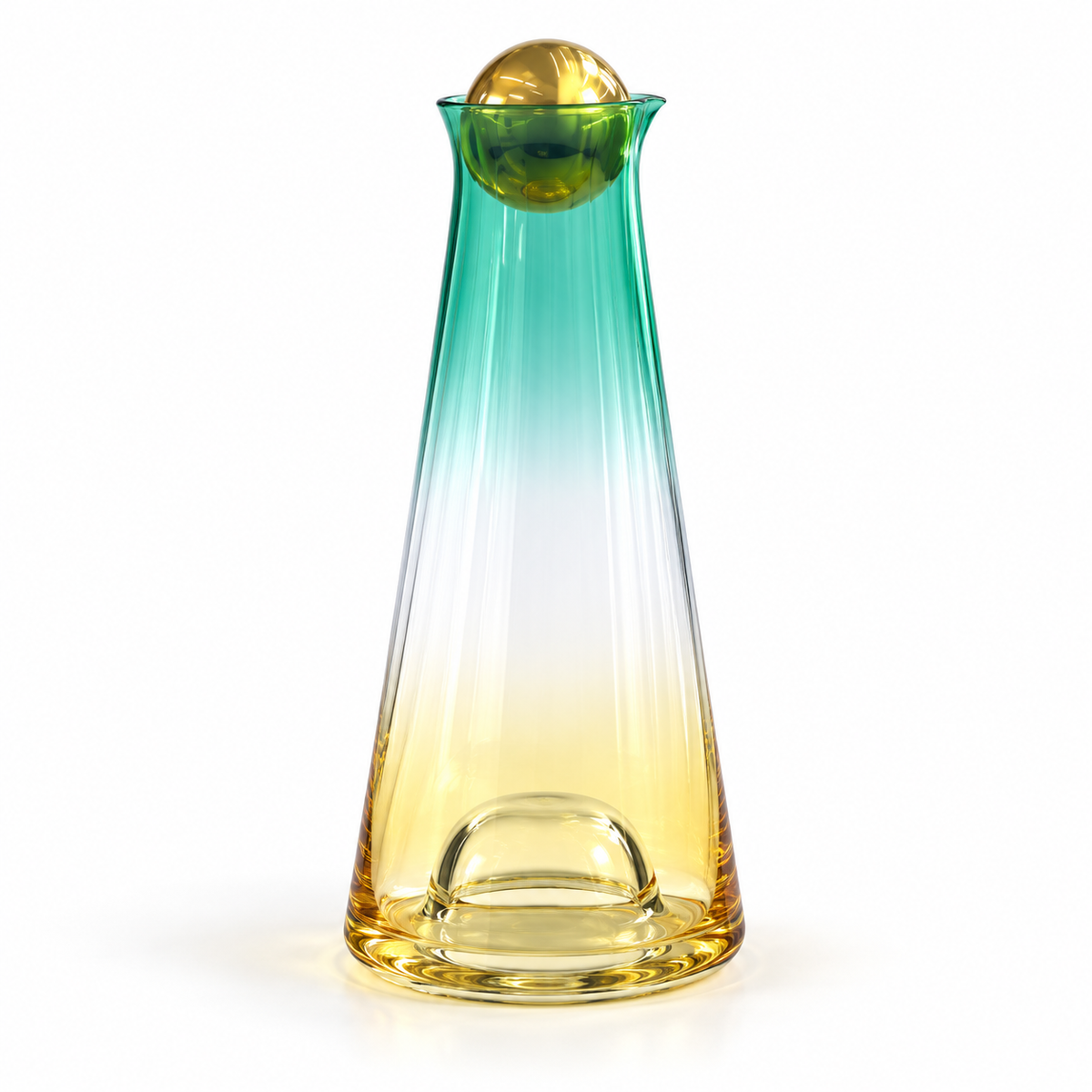 Danny Home Green And Amber Carafe - 6.2x25.6x28.1cm