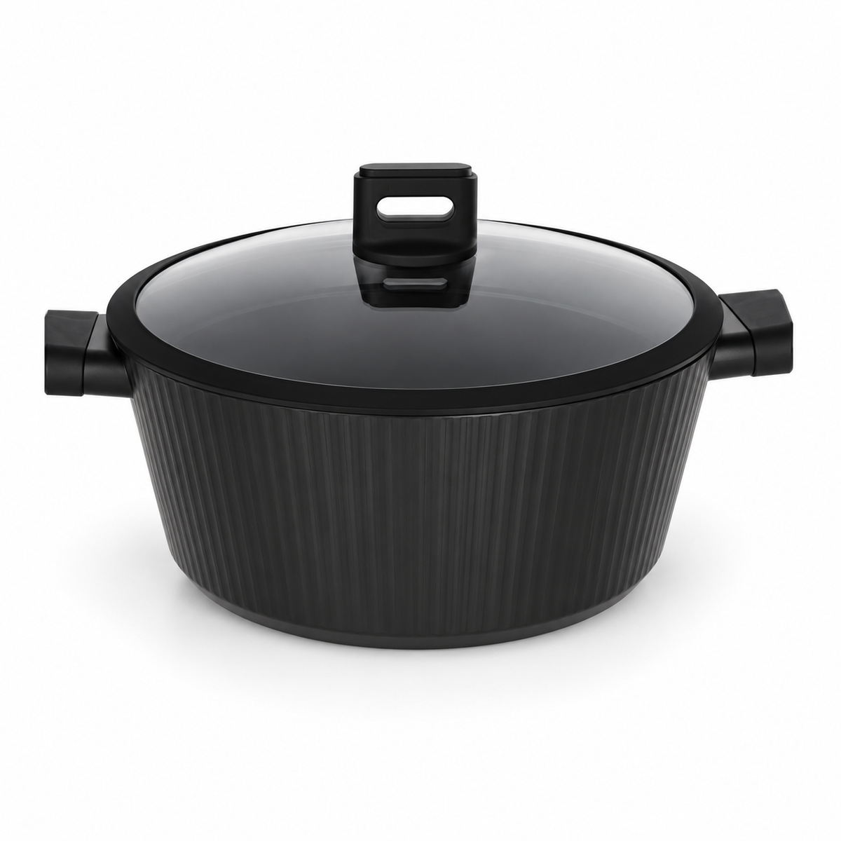 Danny Home Black Cooking Pot With Glass Lid