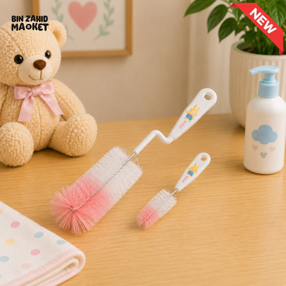 FARLIN BOTTLE & NIPPLE BRUSH - WHITE