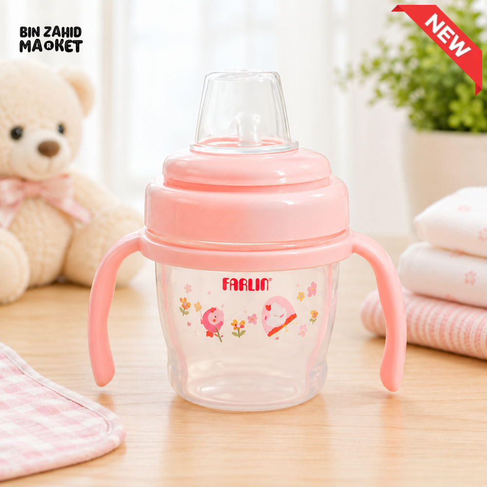 FARLIN DRINKING CUP STEP 2-SPOUT 120ML-PINK