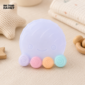FARLIN SILICONE GUM SOOTHER - BLUE OCTOPUS