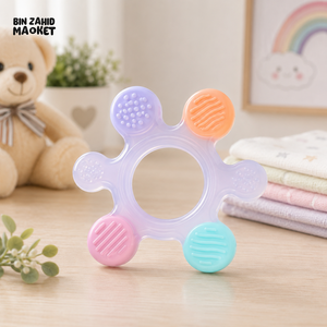FARLIN SILICONE GUM SOOTHER - LAVENDAR STARFISH