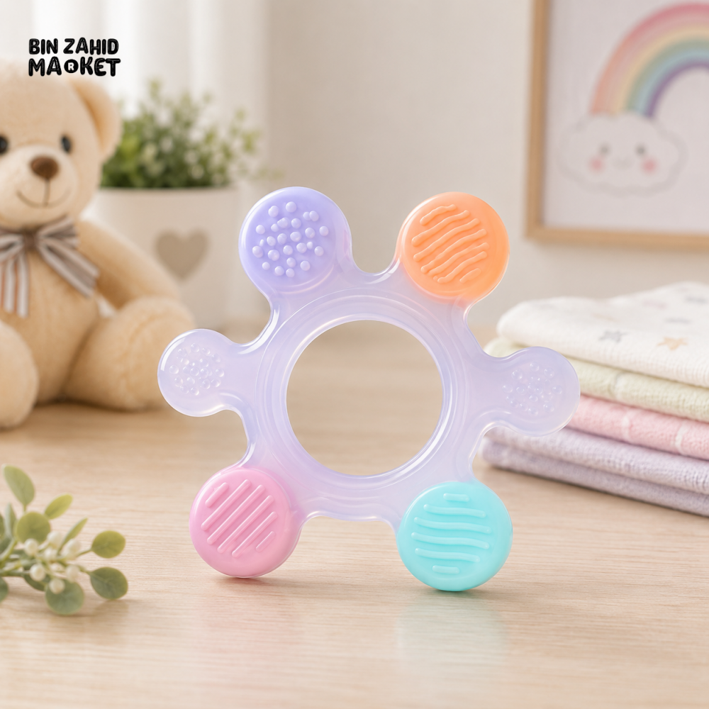 FARLIN SILICONE GUM SOOTHER - LAVENDAR STARFISH
