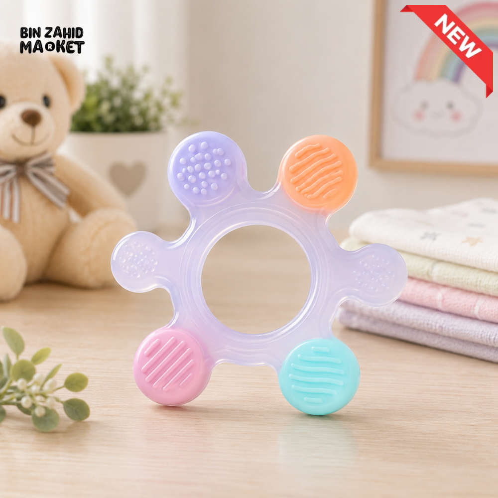 FARLIN SILICONE GUM SOOTHER - LAVENDAR STARFISH