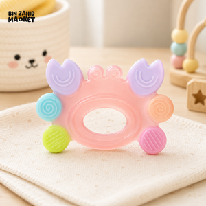 FARLIN SILICONE GUM SOOTHER - PEACH CRAB