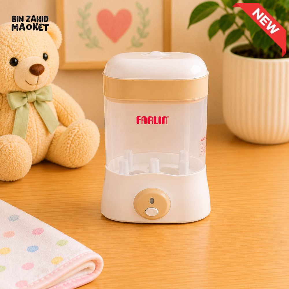FARLIN STEAM STERILIZER 3 BOTTLES - PEACH