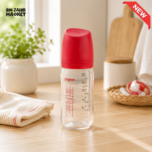 FARLIN WIDE NECK GLASS FEEDER 160ML - RED