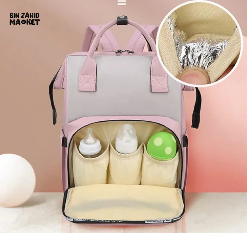 FASHIONABLE MOMMY BACKPACK LARGE CAPACITY TRAVEL STORAGE BAG