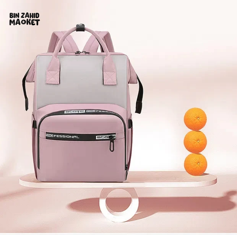 FASHIONABLE MOMMY BACKPACK LARGE CAPACITY TRAVEL STORAGE BAG