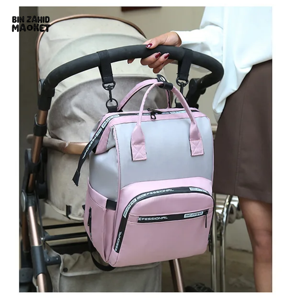 FASHIONABLE MOMMY BACKPACK LARGE CAPACITY TRAVEL STORAGE BAG