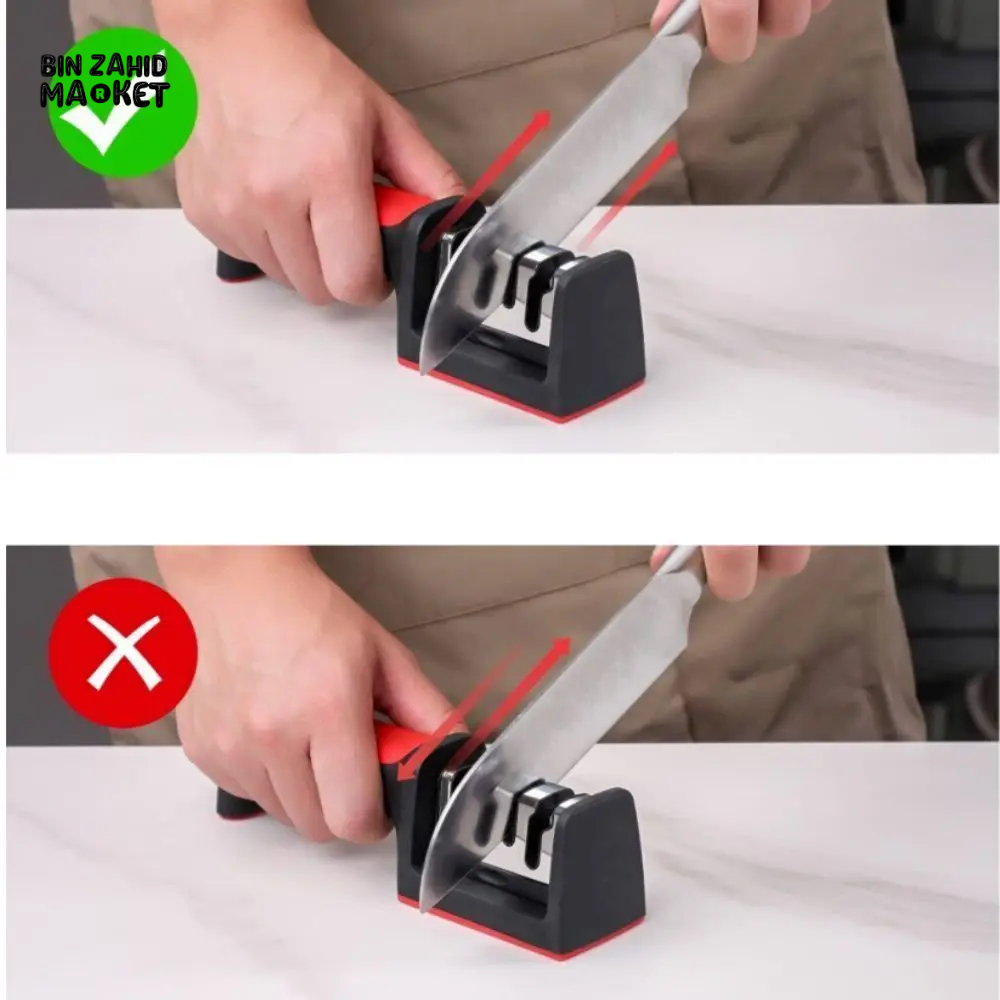 FAST 4-STAGE PROFESSIONAL KNIFE SHARPENER – SHARPENING & CUTTING TOOL FOR KITCHEN BLADES