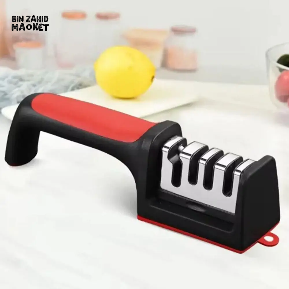 FAST 4-STAGE PROFESSIONAL KNIFE SHARPENER – SHARPENING & CUTTING TOOL FOR KITCHEN BLADES