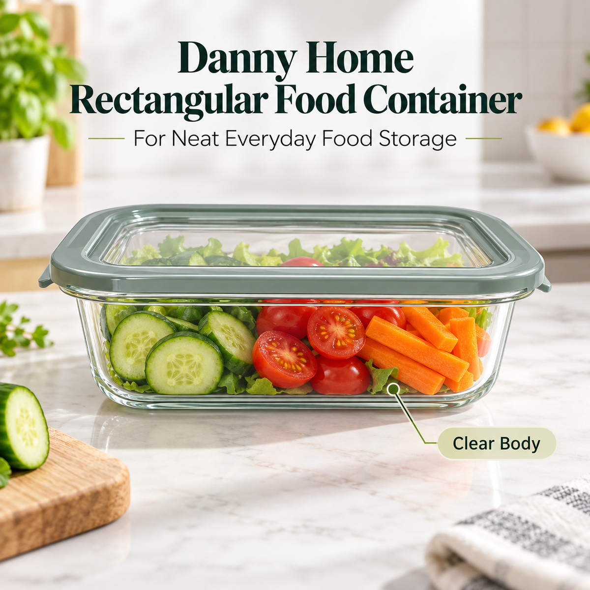 Danny Home Rectangular Food Container - 400 ml
