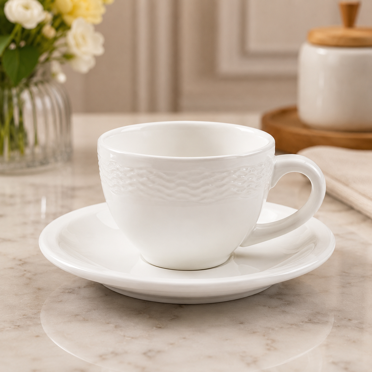 WINSOR ENGLAND CERAMIC TEA CUP & SAUCER SET