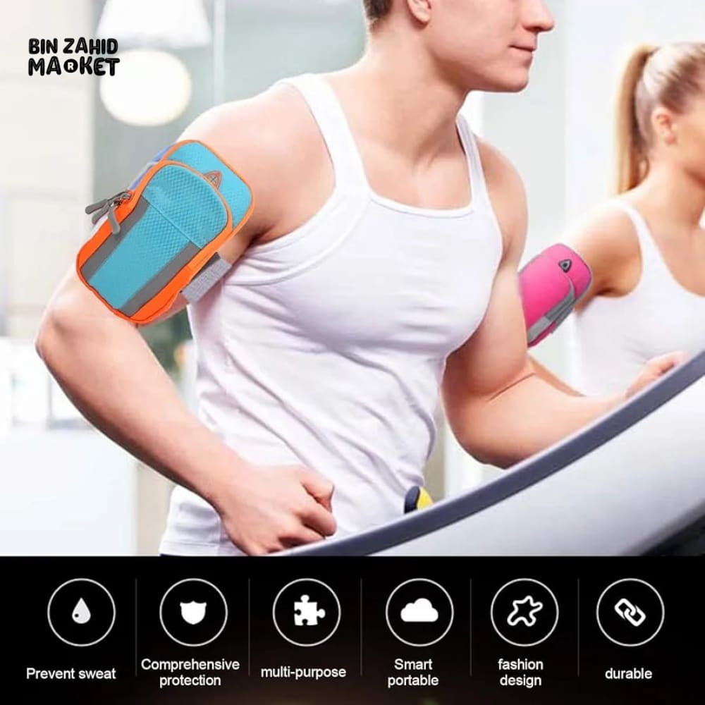 FITNESS ARM BAG – PHONE HOLDER WITH ZIP POCKET FOR KEYS & ID