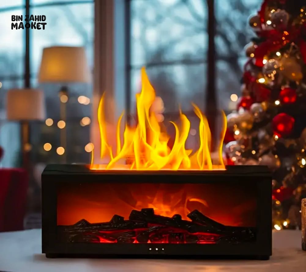 FLAME DESIGN AROMA HUMIDIFIER – WITH REMOTE & LED AMBIENT LIGHT