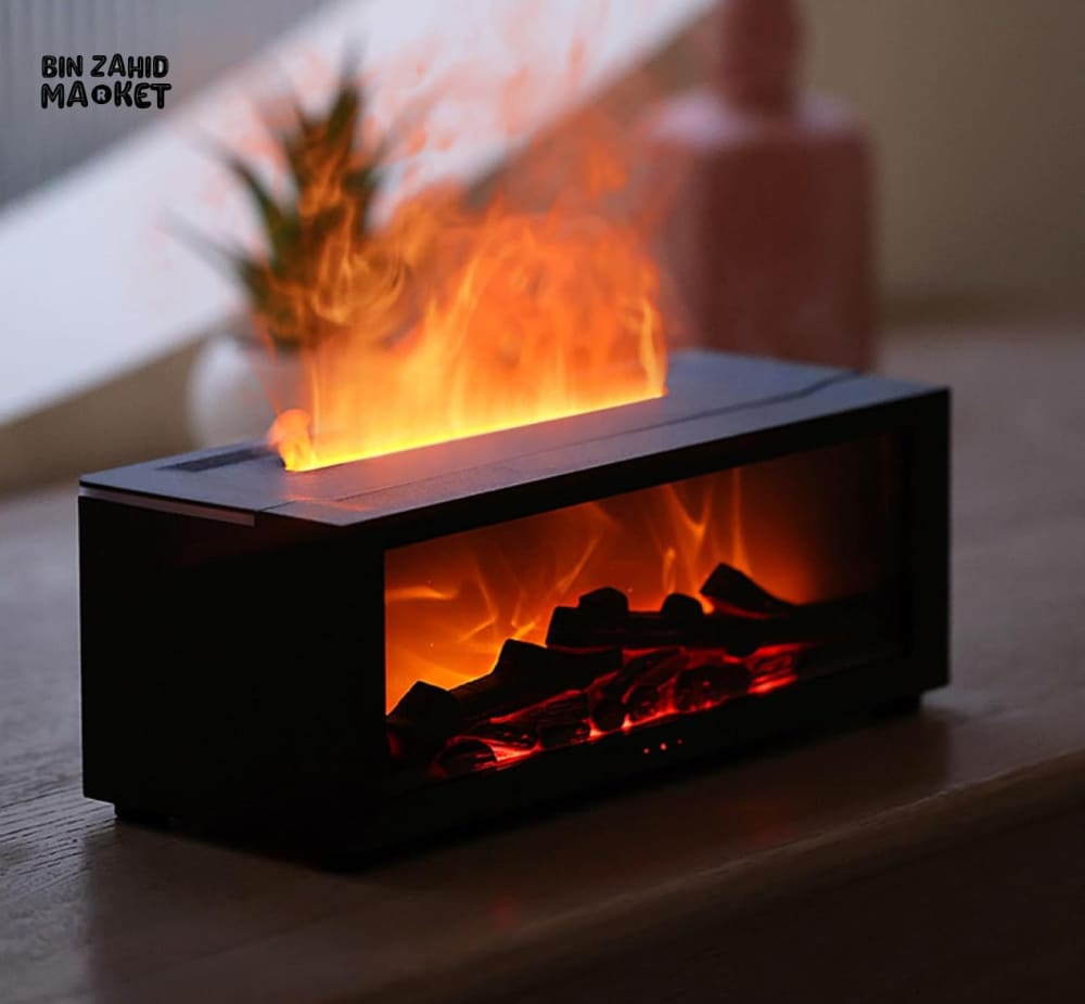 FLAME DESIGN AROMA HUMIDIFIER – WITH REMOTE & LED AMBIENT LIGHT