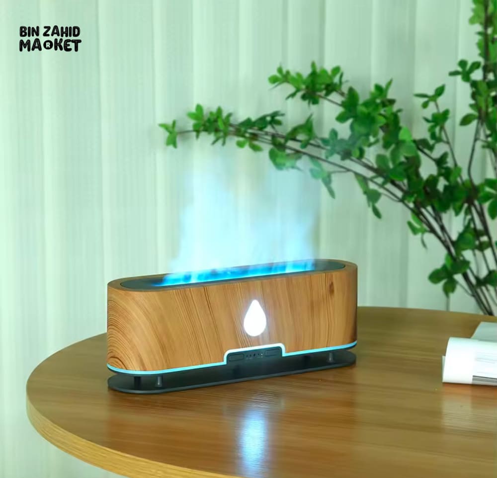 FLAME HUMIDIFIER WITH REMOTE – AROMA DIFFUSER & COOL MIST