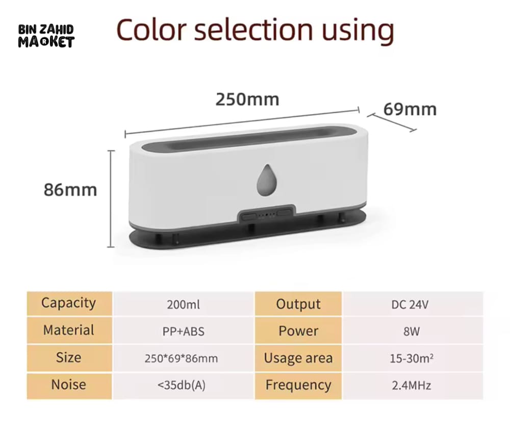 FLAME HUMIDIFIER WITH REMOTE – AROMA DIFFUSER & COOL MIST