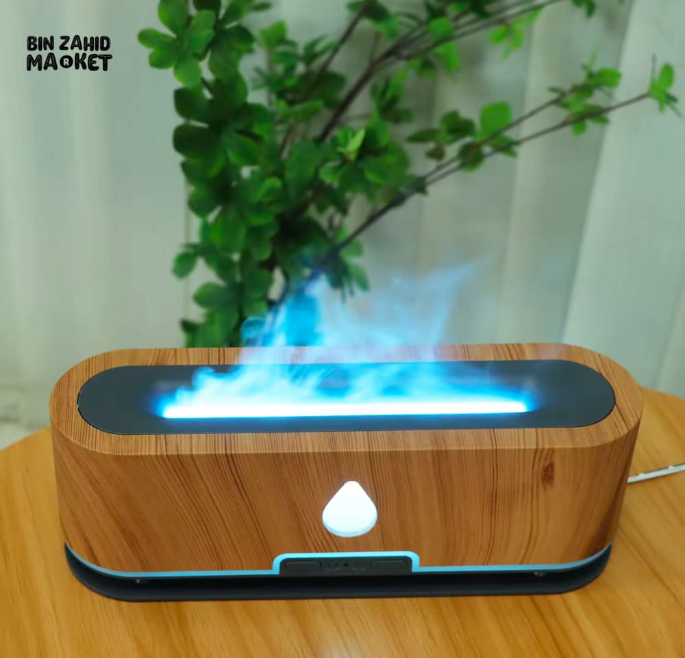 FLAME HUMIDIFIER WITH REMOTE – AROMA DIFFUSER & COOL MIST