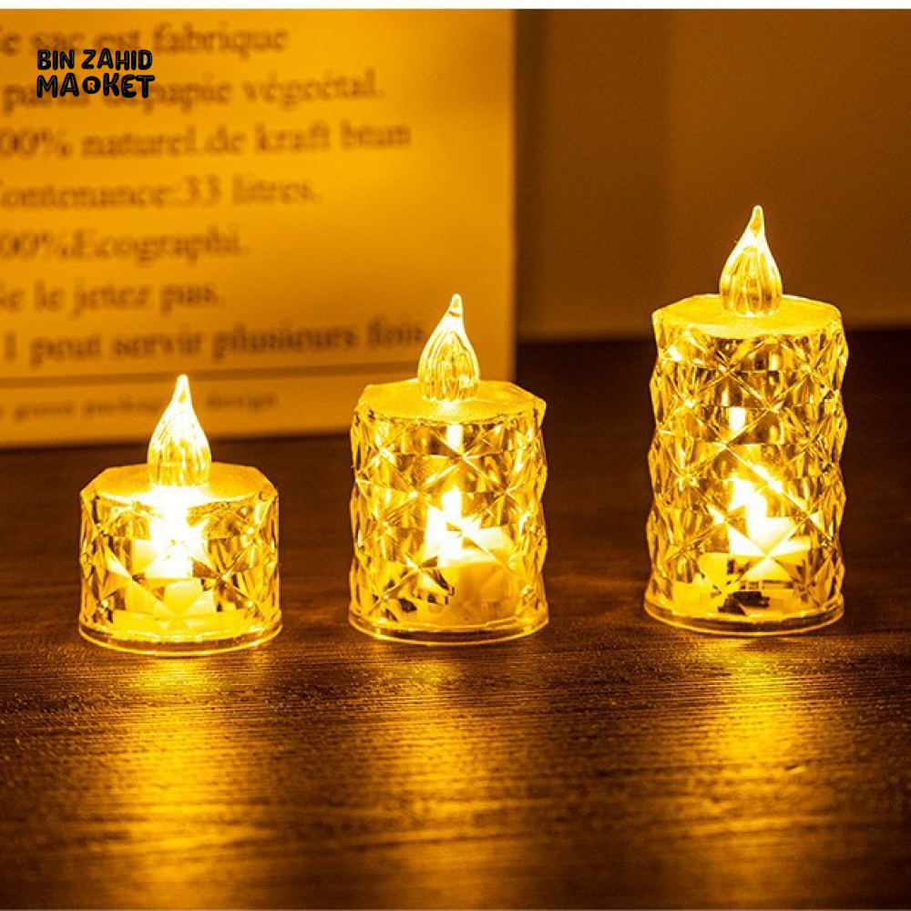 FLAMELESS LED CANDLE LIGHTS – 3-PIECE BATTERY-OPERATED DECOR