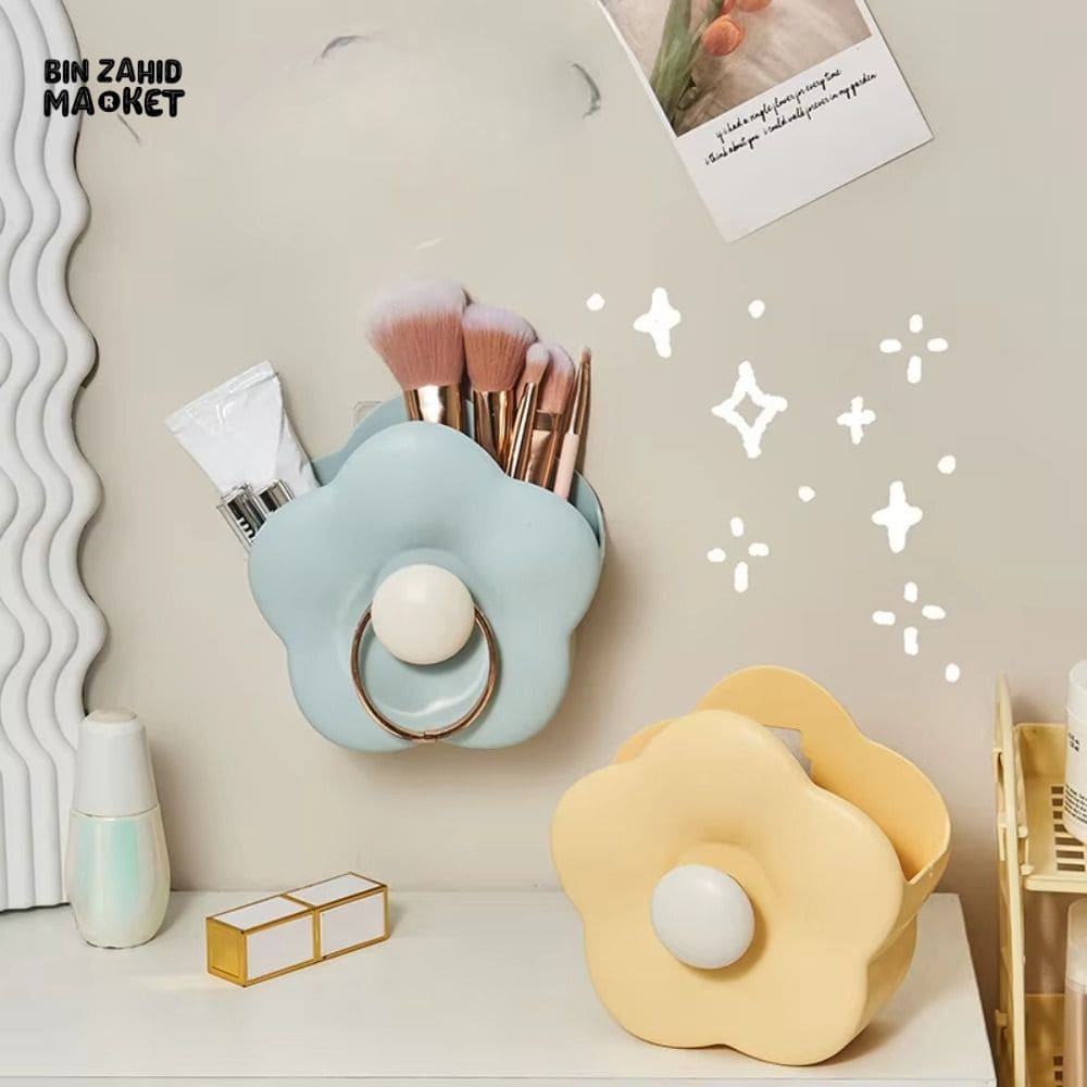 FLOWER SHAPED MULTIPURPOSE STORAGE HOLDER – BATHROOM & VANITY ORGANIZER