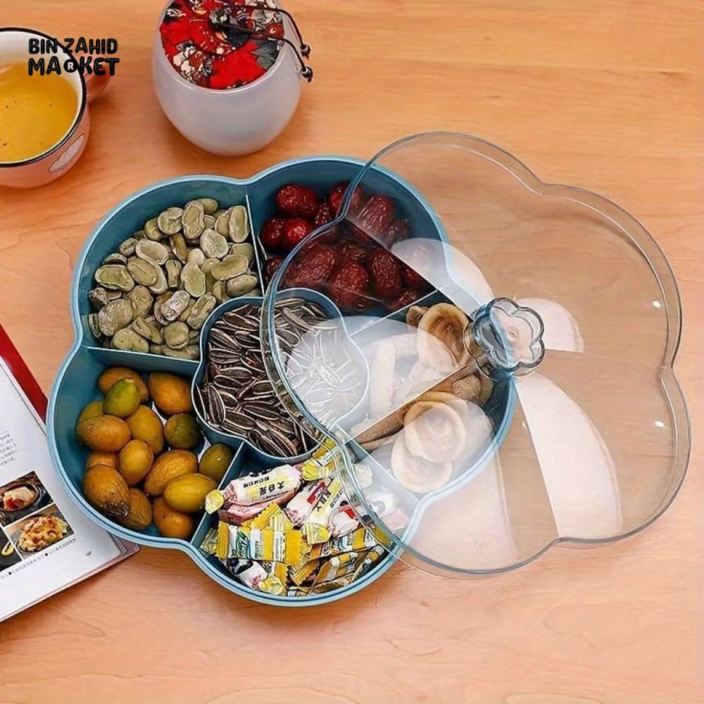FLOWER SHAPED SNACK SERVING TRAY