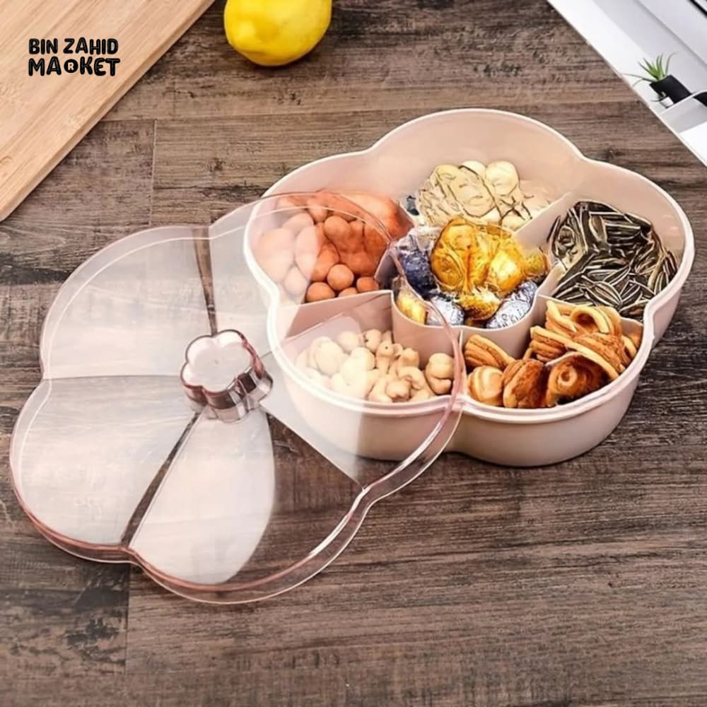 FLOWER SHAPED SNACK SERVING TRAY