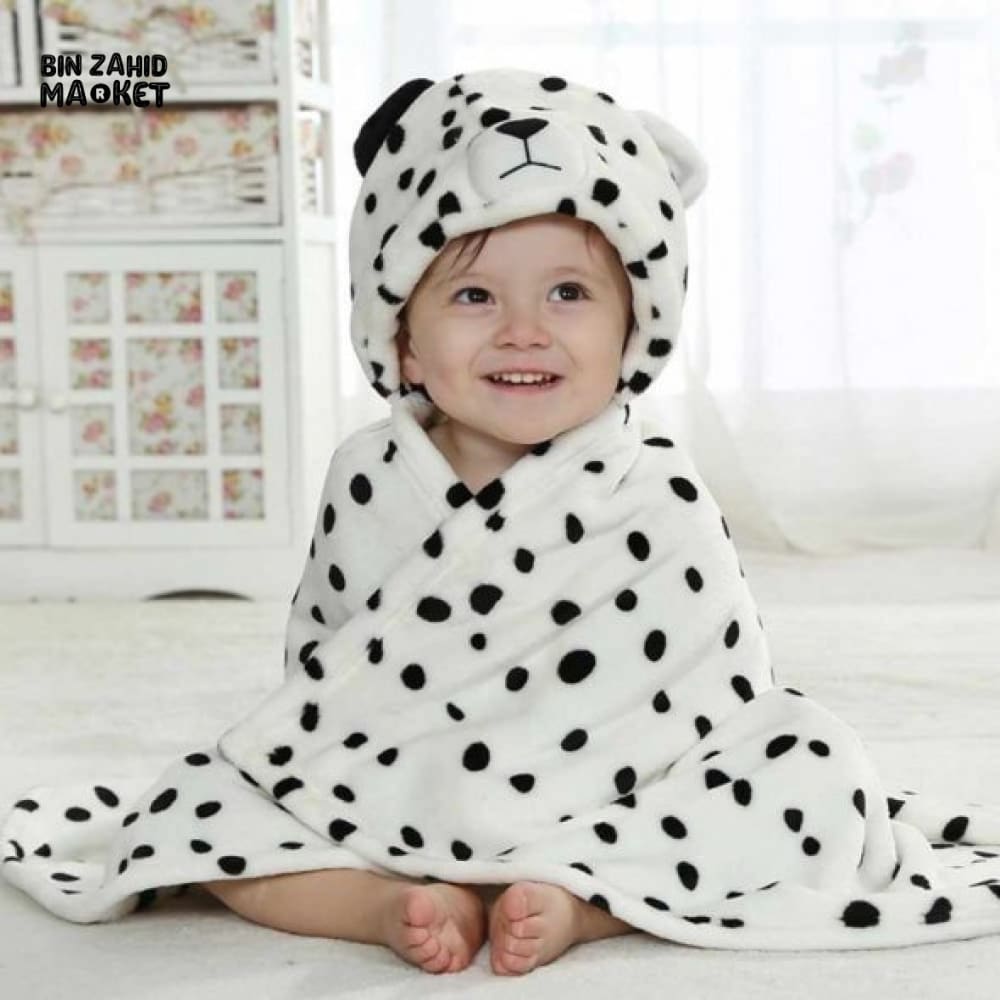 FLUFFY SMOOTH ANIMAL HOODED BLANKETS Leopard