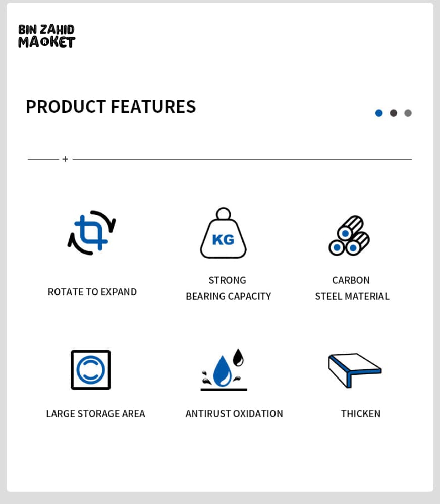 FOLDABLE 3 LAYERS IRON TROLLY
