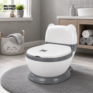 FOLDABLE BABY POTTY TRAINING SEAT - GREY