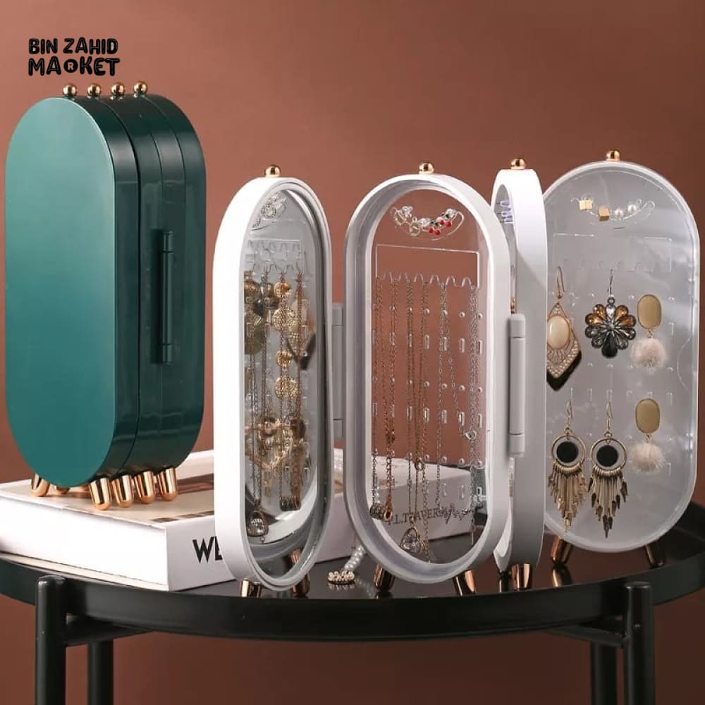 FOLDABLE DESKTOP JEWELRY ORGANIZER