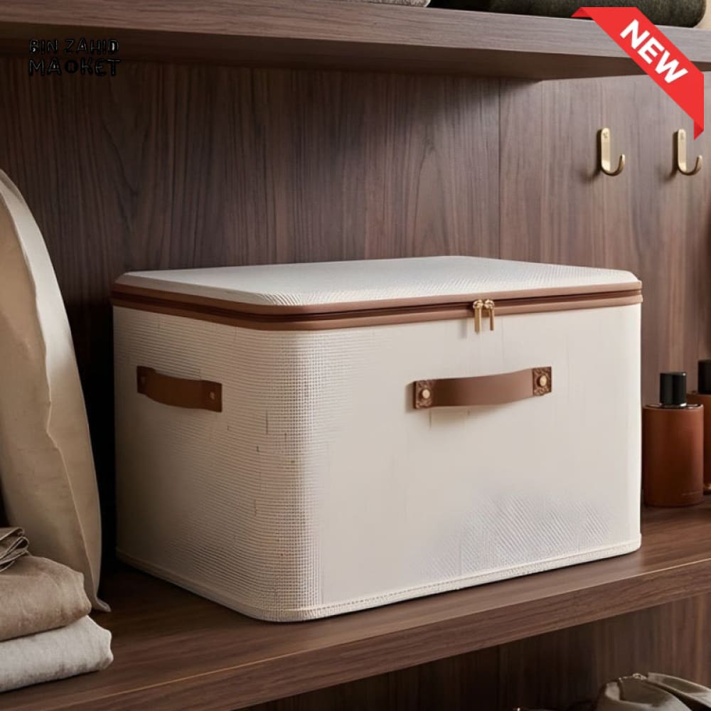 FOLDABLE FABRIC CLOTHES STORAGE BOX WITH HANDLES - Storage Boxes & Baskets